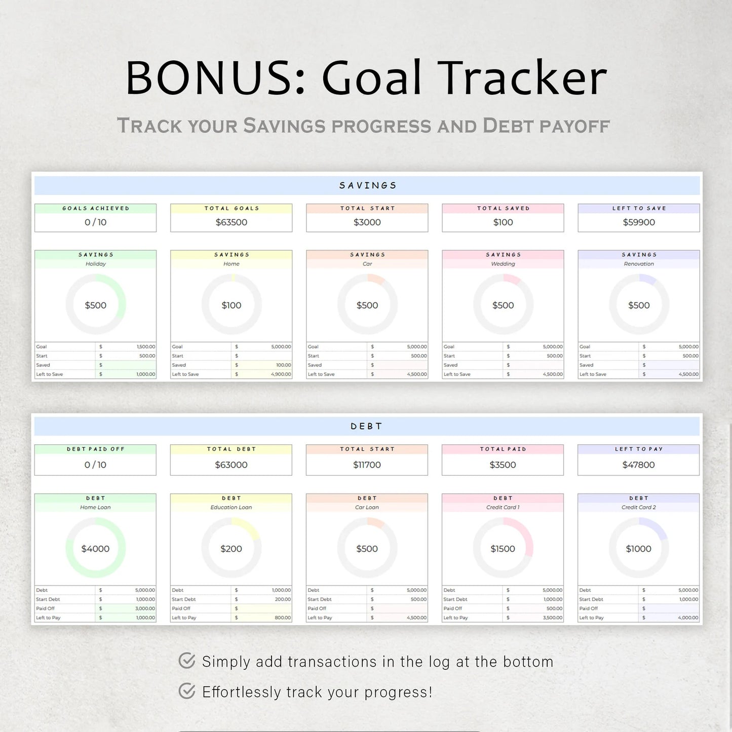 Simple 1-Tab Budget Planner Google Sheets – Track Income, Expenses & Savings Easily