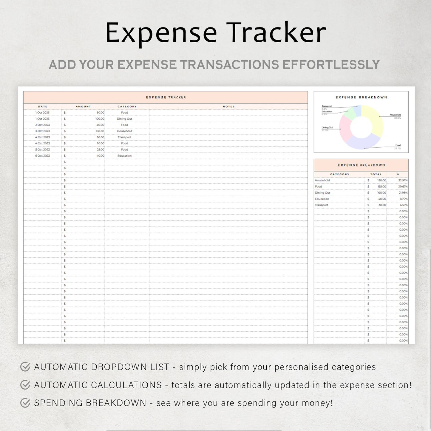 Simple 1-Tab Budget Planner Google Sheets – Track Income, Expenses & Savings Easily